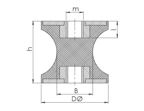 Wibroizolator metalowo-gumowy - CT - obrazek 2