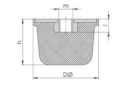 Wibroizolator gumowy - KE - obrazek 2