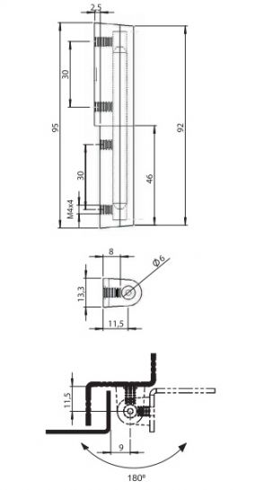 Zawias PA 3068-100 - obrazek 2