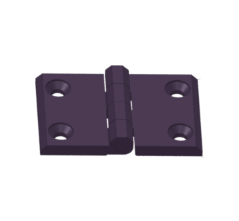 Zawias 76x50 CZARNY 4 otwory poliamid SSOB