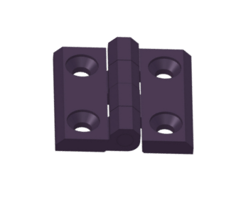 Zawias 50x50 CZARNY 4 otwory poliamid SSOB