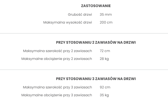 Zawias sprężynowy wahadłowy barowy 131x100mm chrom - obrazek 4