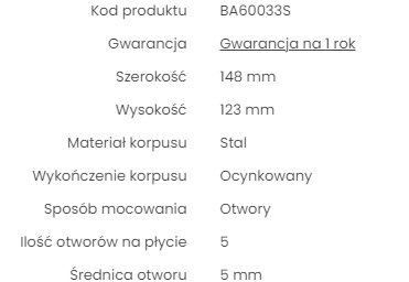 Zawias sprężynowy wahadłowy barowy 148x123mm ocynk - obrazek 3