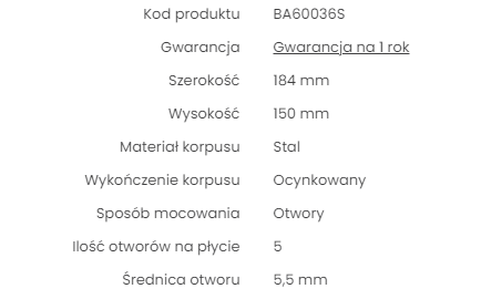 Zawias sprężynowy wahadłowy barowy 184x150mm ocynk - obrazek 3