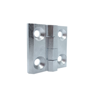 Zawias płaski 50x50mm chrom 4 otwory skrzydełkowy