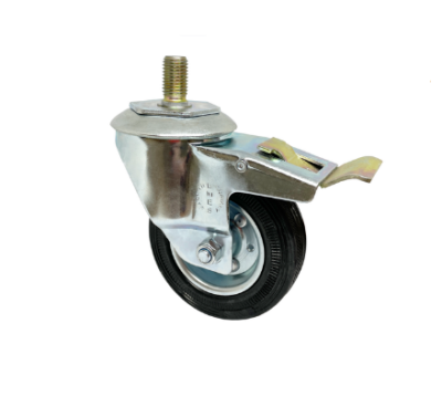 Koło obrotowe 100mm śruba udźwig do 75kg hamulec