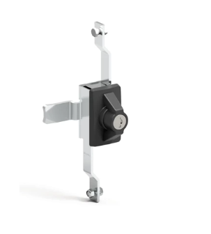 Zamek przemysłowy ryglowany motylkowy z panelem klucz euro poliamid