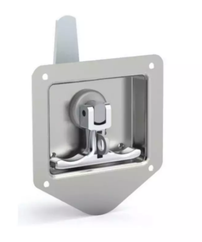 Zamek zatrzaskowy kontenerowy 121x125mm kłódka INOX