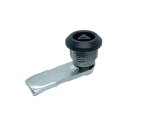 Zamek ćwierćobrotowy trójkąt 8mm gwint 25mm czarny znal